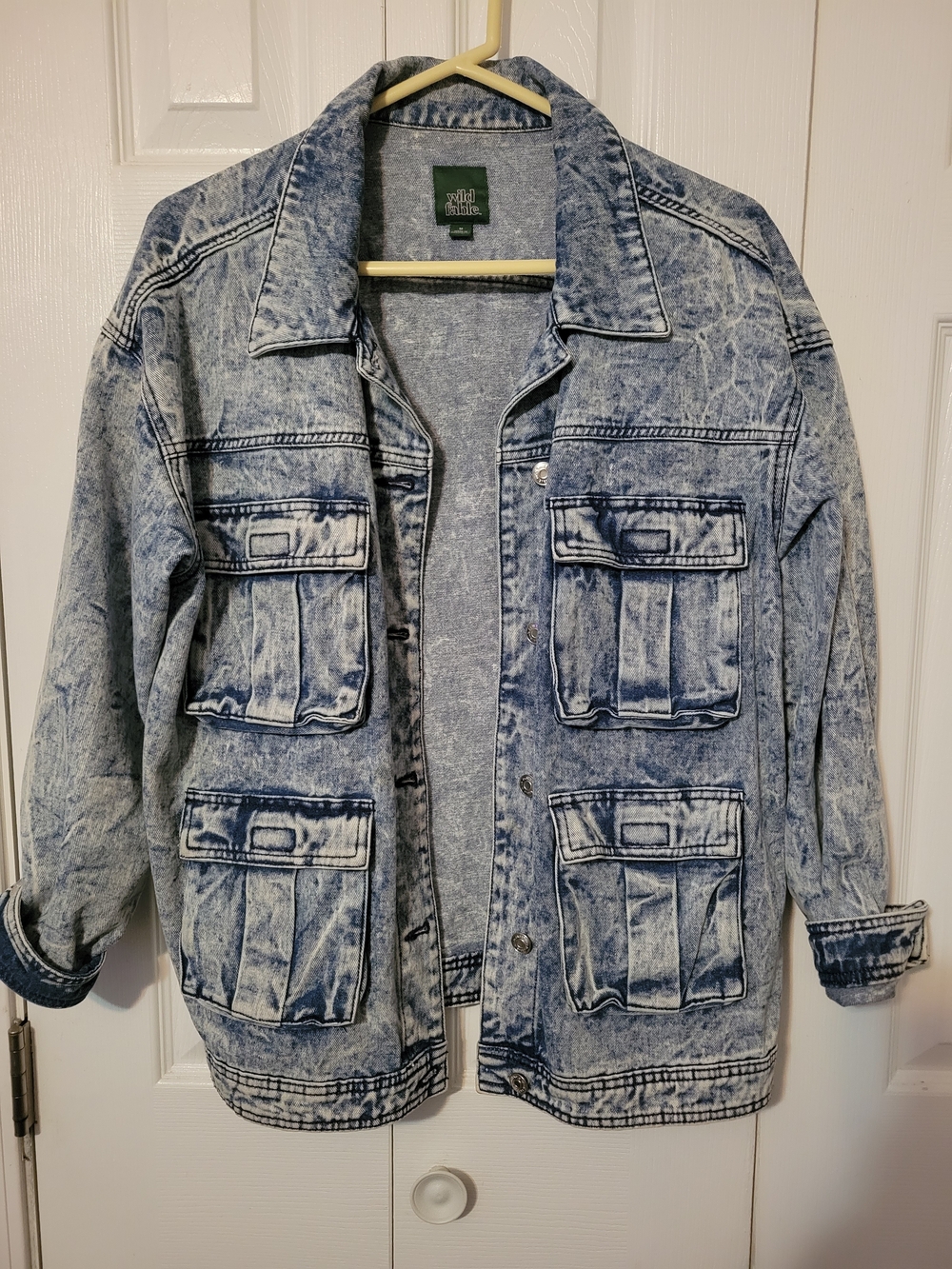 wild fable Light Wash Acid Wash Blue Denim Jacket